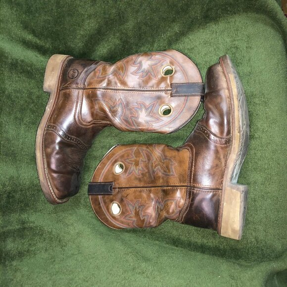 Double-H Antonio DH6134 13" Brown Leather Composite Toe Work Boots Men 9½ 2E EH - Picture 14 of 16